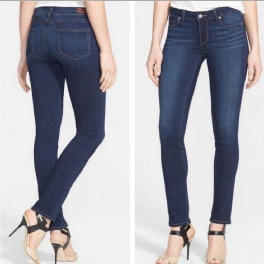 Page Dark Wash Blue Skykine Skinny Jeans Casual Fall Winter Denim Womens Size 27